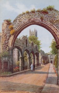 修道院の遺跡、カンタベリー大聖堂 作： Alfred Robert Quinton